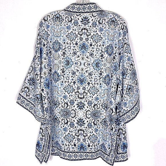 Max Studio Floral Three-Quarter Kimono Jacket - Picture 4 of 6